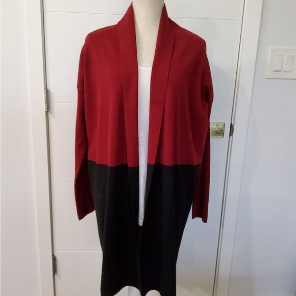 Saks Fifth Avenue Women's Color Block Open Front Cardigan Size M - Picture 1 of 8